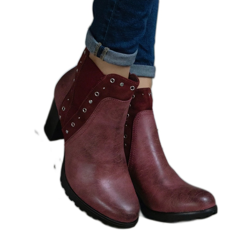 Stivaletti isolanti bordeaux rosso