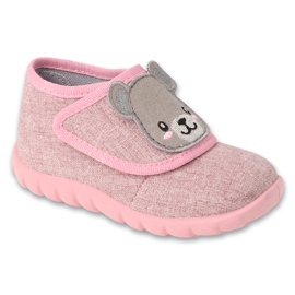 Ciabatte per bambini Befado con velcro 454P037 rosa