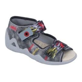 Ciabatte per bambini Befado con inserto in pelle 250P073 grigio