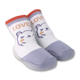Scarpine Befado blu/bianche con motivo animali 002P081