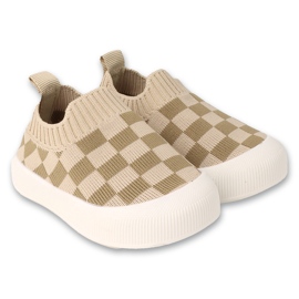 Scarpine Befado beige a quadri marroni 002P061