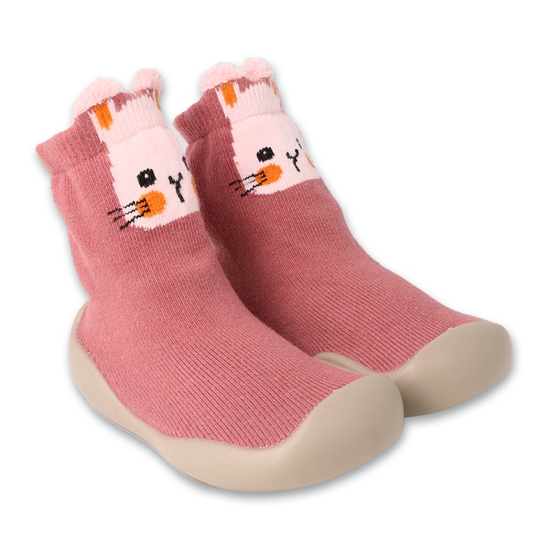 Scarpine befado rosa con applicazione coniglietto 002P079