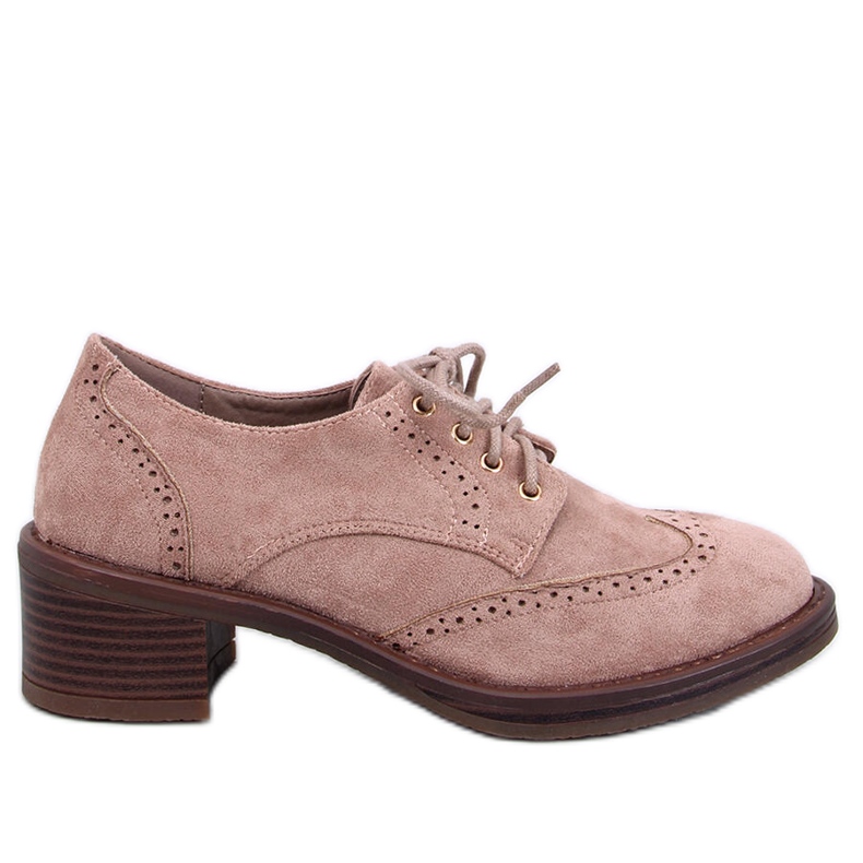 Tacchi alti oxfords kaki beige