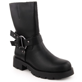 Stivali di pelle da donna Isolato Potocki 54300 Wol277 Nero