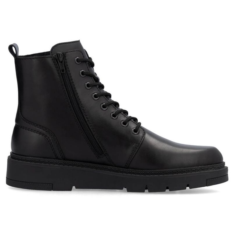 Scarpe in pelle maschile Rieker 30101-00 RKR751 Nero