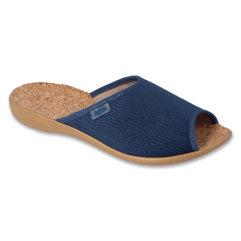Ciabatte da donna Befado con inserto in sughero PU 254D158 blu