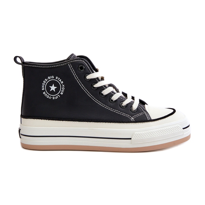 Sneakers da donna isolate sulla piattaforma in ecopelle Big Star OO274062 Nero