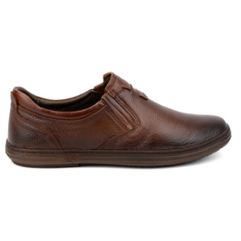 Olivier Scarpe da uomo in pelle inserite 7152dt marrone