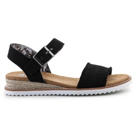 Scarpe Sandali Skechers Espadrillas Bobs Adobe Princess 113541-BLK nero