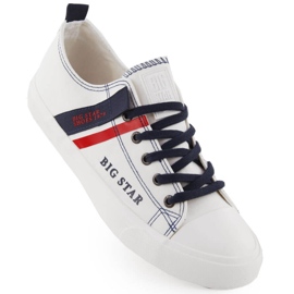Sneakers basse da uomo in tessuto, Big Star bianche LL174005 bianco