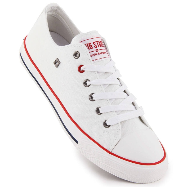 Sneakers basse da uomo bianche in tessuto Big Star NN174301 bianca