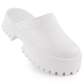 Infradito da donna bianche Big Star NN274015 con suola massiccia bianco