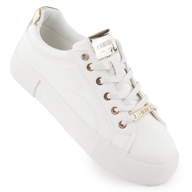 Sneakers platform da donna in ecopelle, colore bianco Big Star NN274211