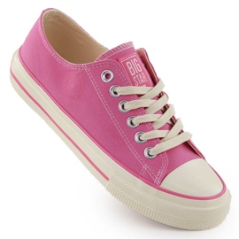 Sneakers basse da donna in tessuto, rosa Big Star NN274271