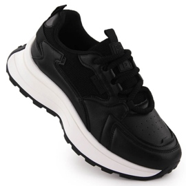Scarpe sportive con plateau Big Star nere NN274A106 nero