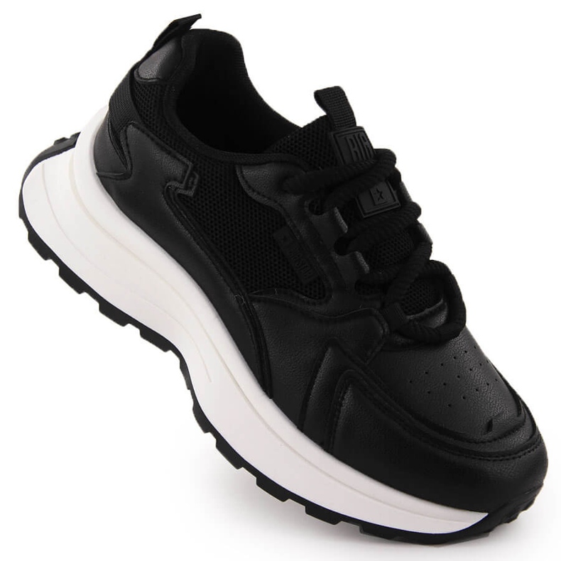 Scarpe sportive con plateau Big Star nere NN274A106 nero
