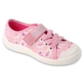 Ciabatte per bambini Befado 351X037 rosa con applicazioni