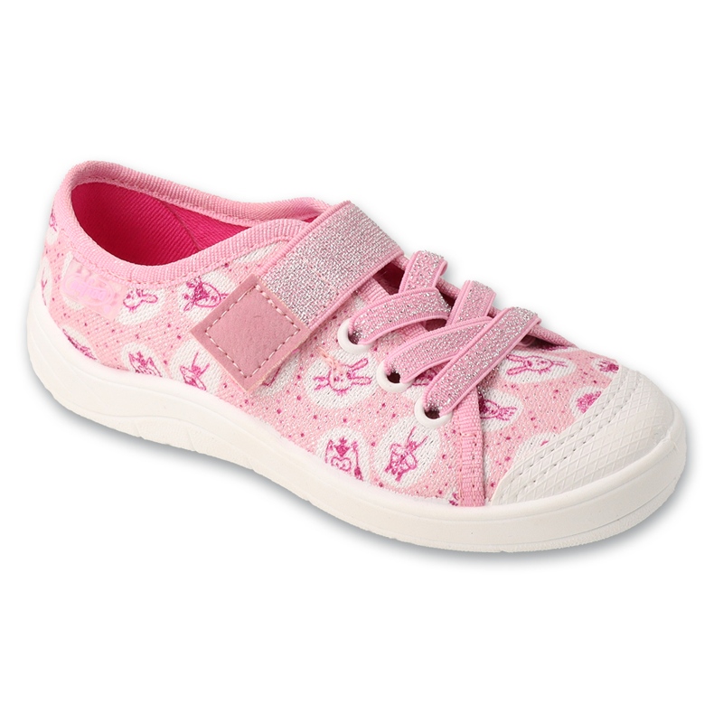 Ciabatte per bambini Befado 351X037 rosa con applicazioni