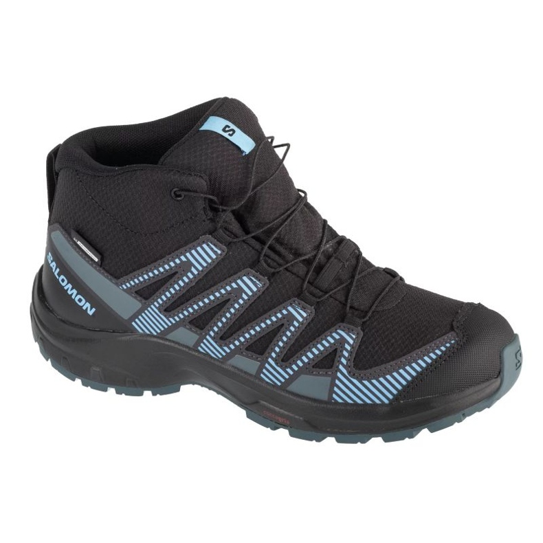 Salomon Xa Pro V8 Mid CSWP 475738 Scarpe nere con membrana nero