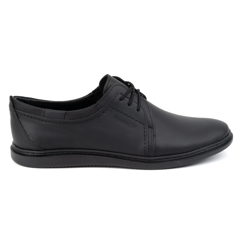 Scarpe casual in pelle da uomo 2131 POLBUT nere nero