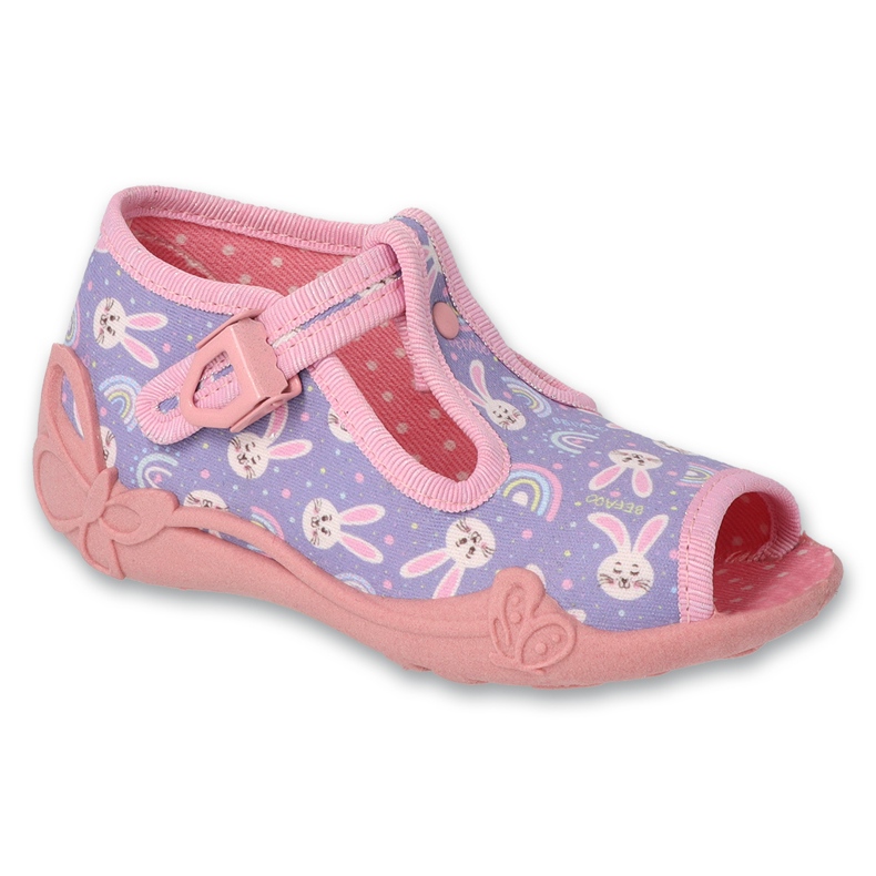 Pantofole per bambini Befado 213P143 coniglietti viola