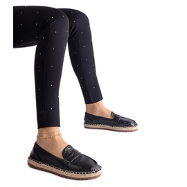 Black Sliding espadrilles sulla piattaforma nero