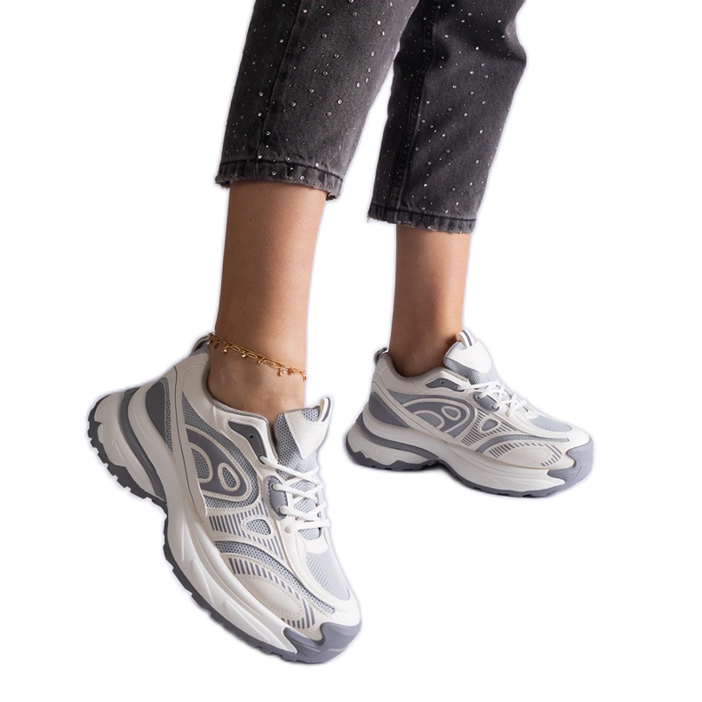 Sneakers sportive da donna grigie grigio