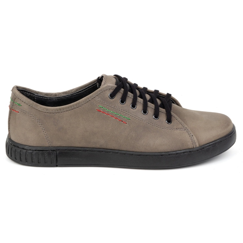 Sneakers da uomo in pelle Polbut modello 2129, di colore grigio