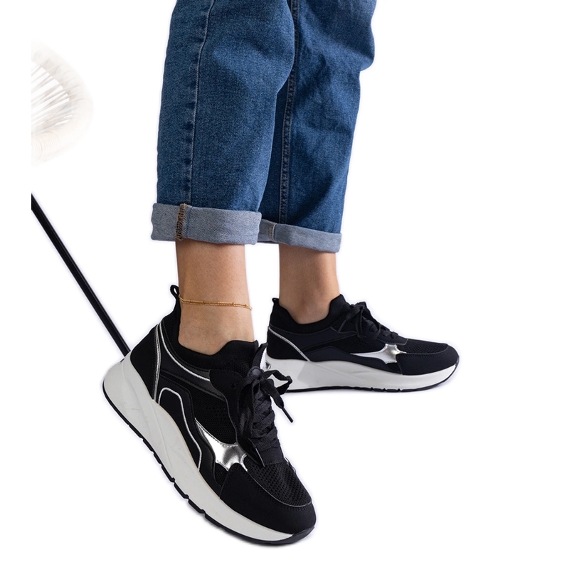 Sneakers sportive da donna nere nero
