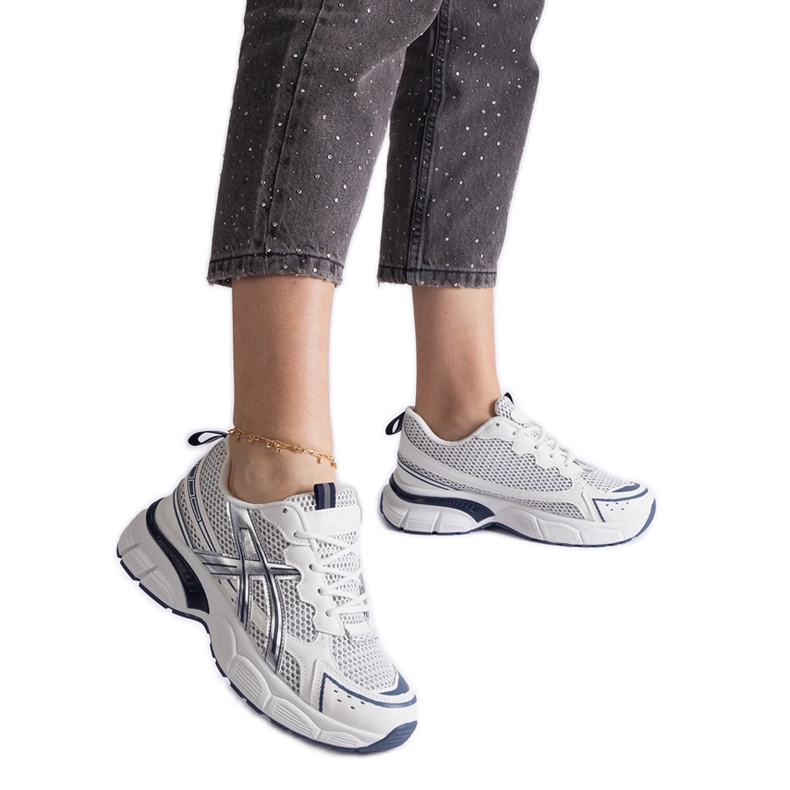 Sneakers sportive da donna blu bianca