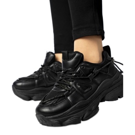 Sneakers con plateau da donna Nere nero