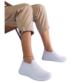 Sneaker sportive slip-on bianche bianco