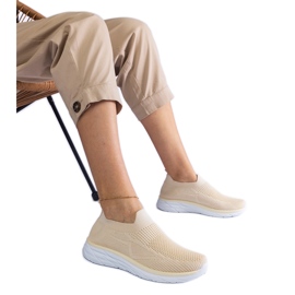 Sneaker sportive slip-on beige