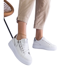 Sneakers sportive da donna bianche bianco