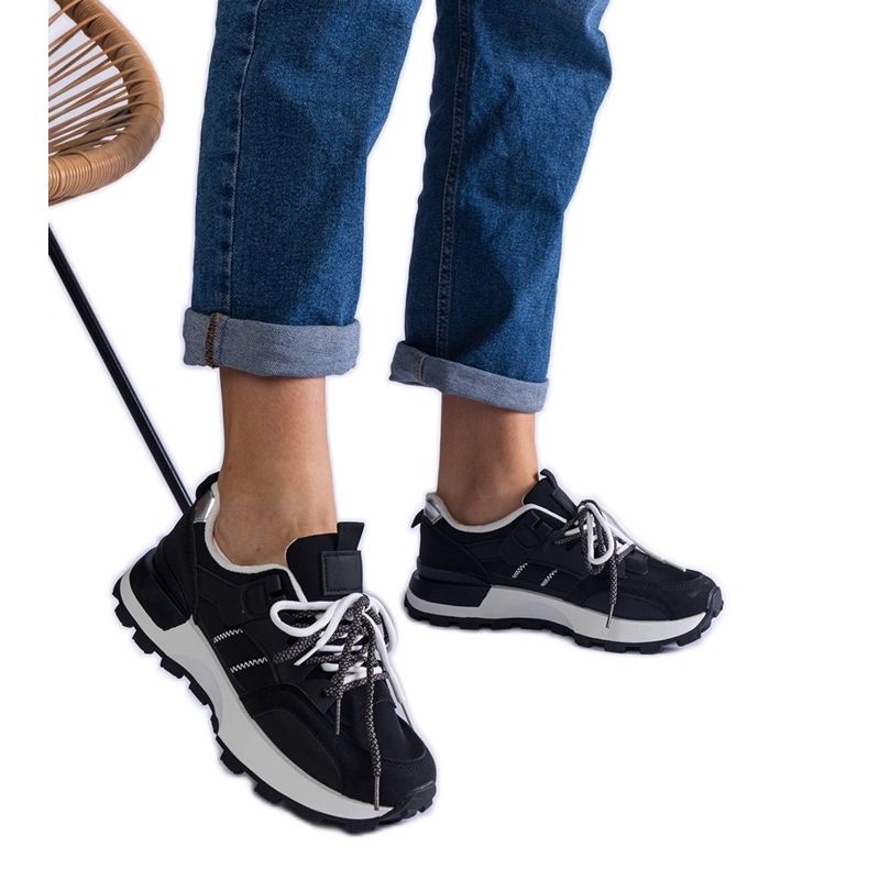 Sneakers sportive da donna nere nero