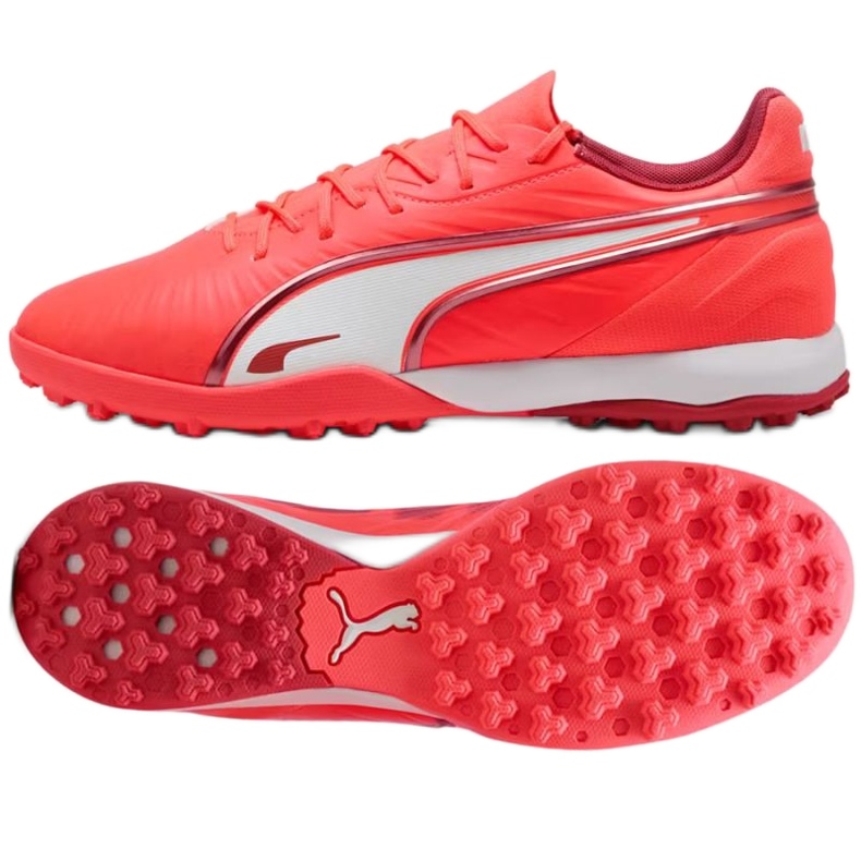 PUMA KING MATCH TT 108313-01 SCARPE ROSSE COLLI rosso