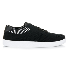 Ideal Shoes Sneakers in tessuto da donna nero