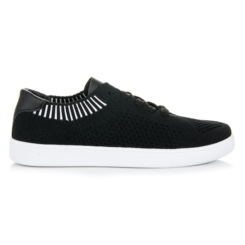 Ideal Shoes Sneakers in tessuto da donna nero