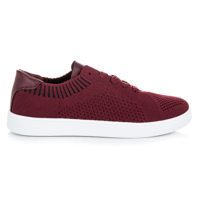 Ideal Shoes Sneakers bordeaux da donna rosso