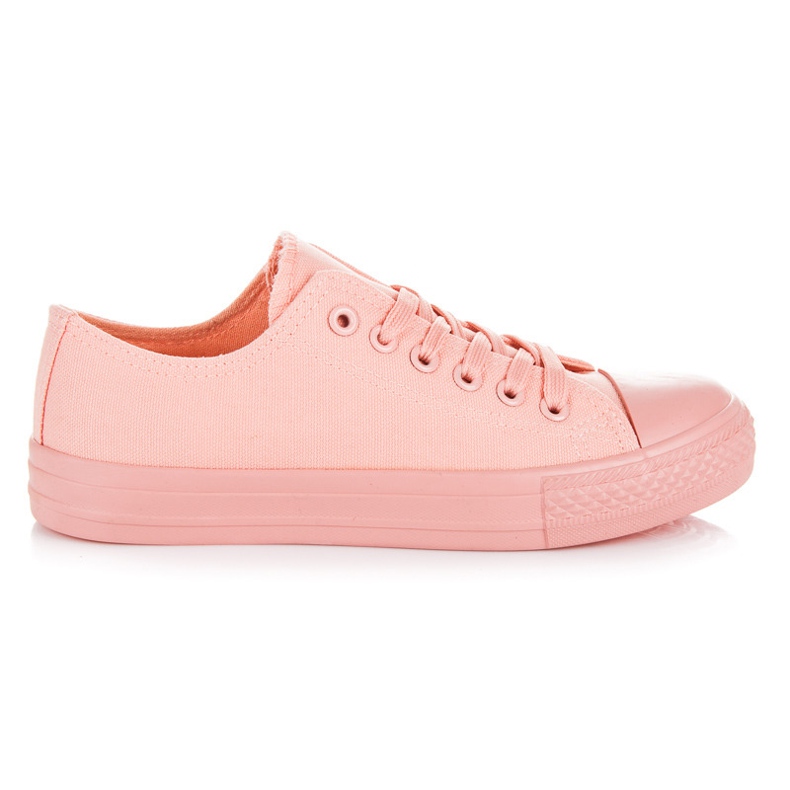 Sneakers basse allacciate rosa