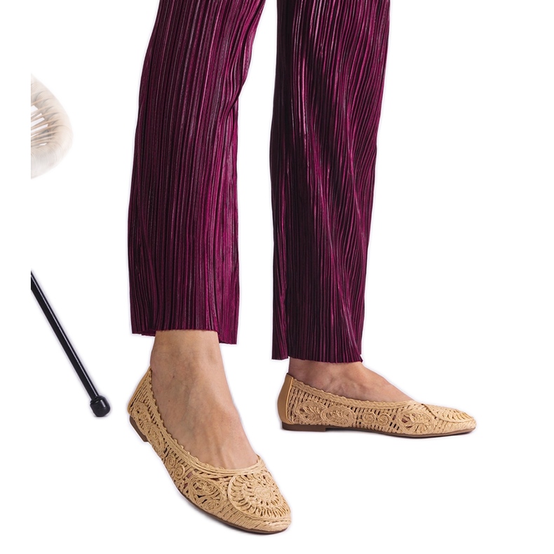 Ballerine intrecciate beige