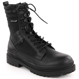 Big star oo174164 scarpe in pelle tattica di nero