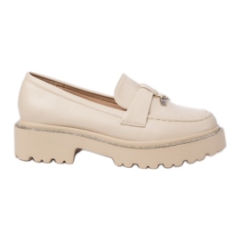 Feers in pelle Eco femminile con frange beige
