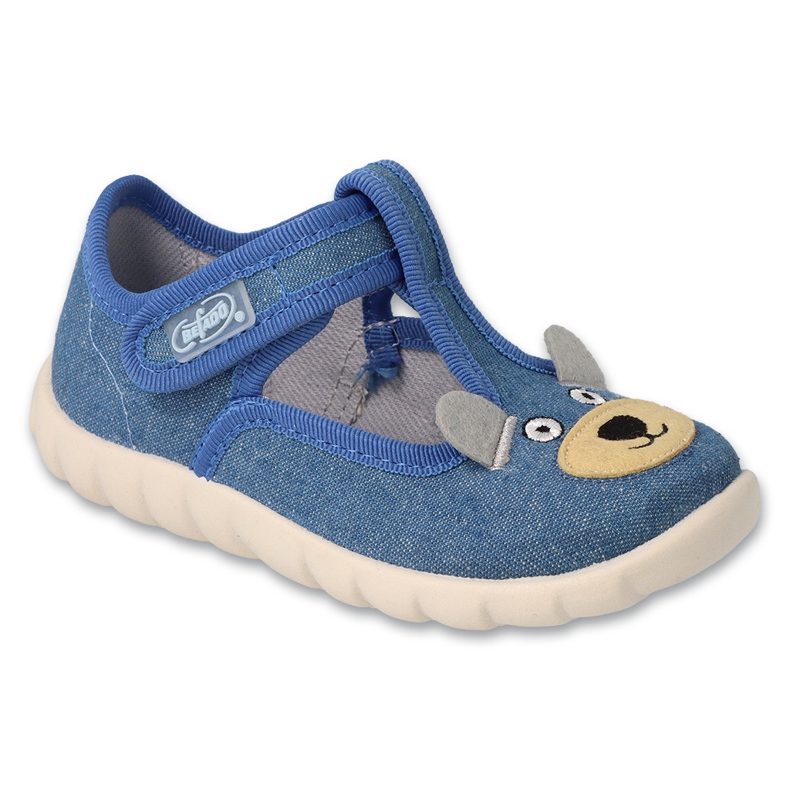 Pantofole per bambini di befado animali 627p003 blu