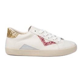 Sneaker da sneaker Brocade Inserti di Peachpuff bianco