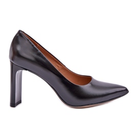 Lewski Shoes Eleganti pompe in pelle naturale sul Lewski Post 2659/2043 Black nero