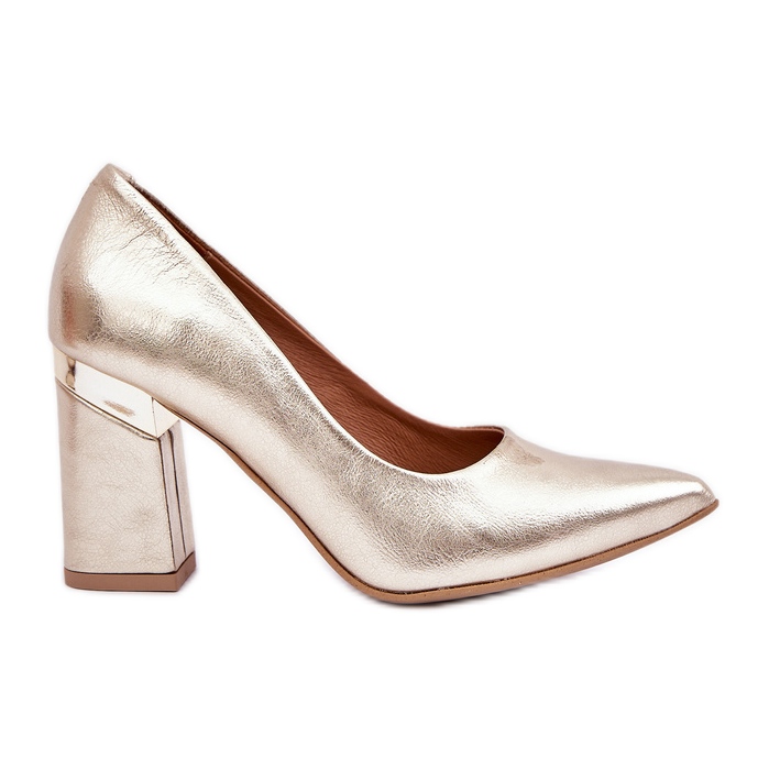 Lewski Shoes Pompe in pelle Lewski 3117 Gold Metallic d'oro