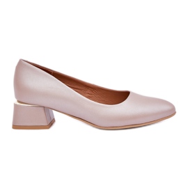 Lewski Shoes Lewski Pompe in pelle 3118 beige scuro