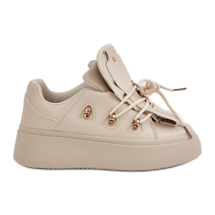 Sneakers Platform da Donna, Beige