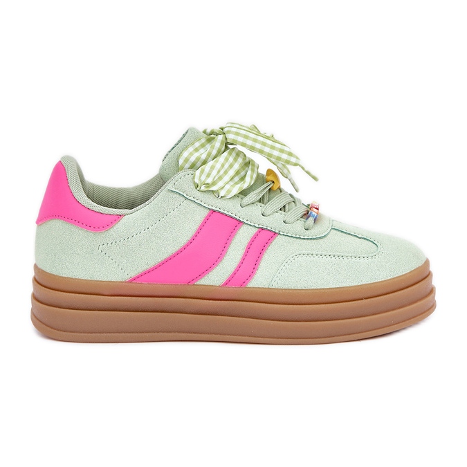 Sneaker femminili con pin di menta verde